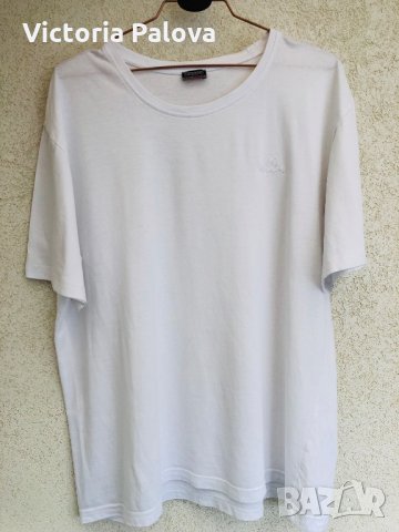 Снежнобяла памучна тениска KAPPA, снимка 6 - Тениски - 28694247