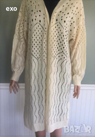 Дълга жилетка, Екрю жилетка, Дамска жилетка, снимка 2 - Жилетки - 43255574