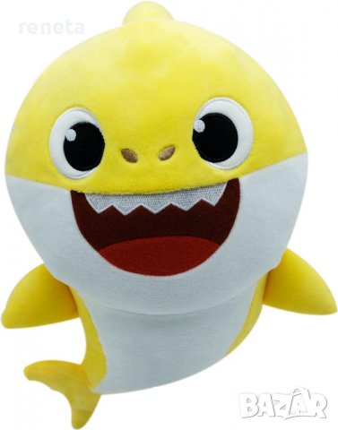 Играчка Baby Shark, Акула, Жълта, Плюшена, 37 см., снимка 1 - Плюшени играчки - 40086945
