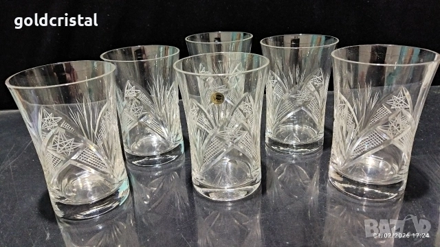 кристални чаши , снимка 5 - Антикварни и старинни предмети - 53310206