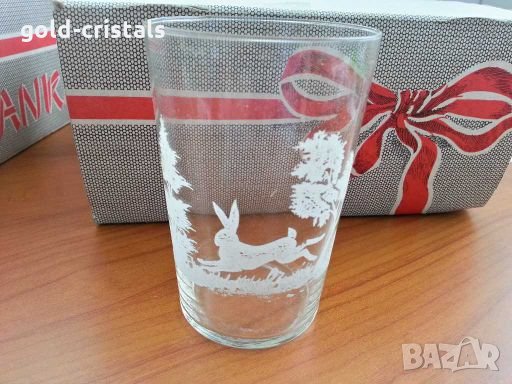 ретро стъклени чаши за чай за стакани подстакани