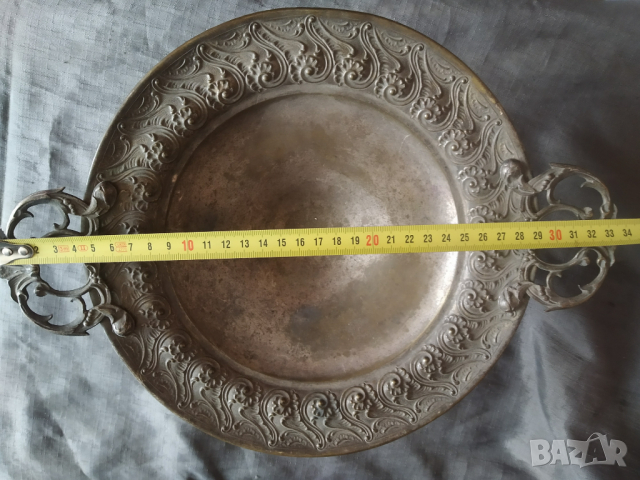 посребрена стара купа фруктиера арт нуво, снимка 2 - Други ценни предмети - 36480925