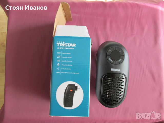 Малка Енергоспестяваща ПЕЧКА за контакт Tristar PD-8735 Plug heater, 400W