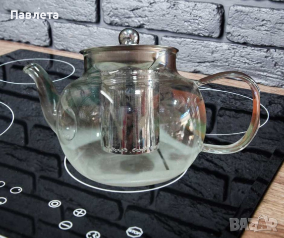 Прозрачен стъклен чайник с инфузер за кафе и чай, снимка 7 - Аксесоари за кухня - 44926872