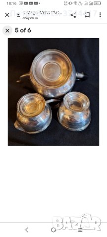   Антикварен прибор от колекция 3 прибора за чай и кафе THE CUTLERS COMPANY 1836г.ALPHA PLATE, снимка 15 - Антикварни и старинни предмети - 43871379