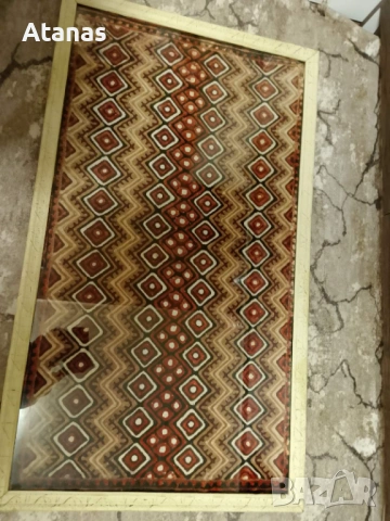 Стара картина от жакардов плат, снимка 2 - Колекции - 53586129