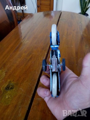 Стара играчка мотор,моторист, снимка 6 - Антикварни и старинни предмети - 27571490