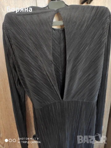 ZARA дълга черна рокля солей, снимка 15 - Рокли - 51285415