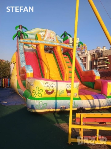  промо надуваем батут за деца, атракцион-бънджи лов на патета