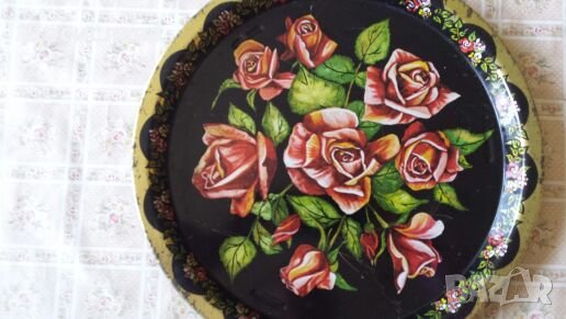 Красива табличка с рози отпреди 30 години, снимка 1