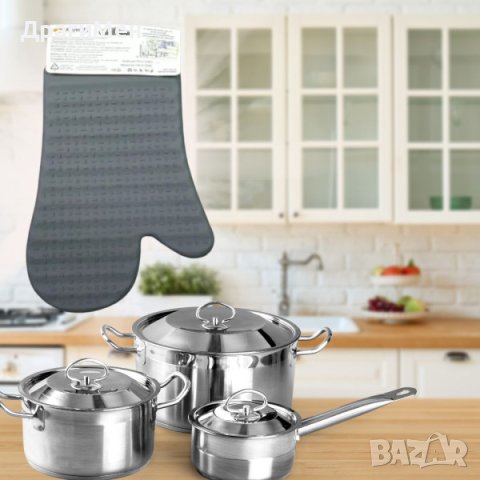 Кухненска гумена ръкавица за горещи съдове, снимка 2 - Аксесоари за кухня - 44029821