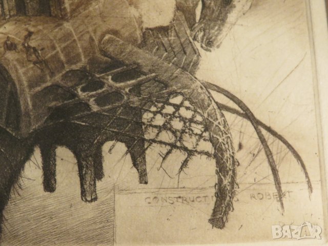 Стара картина  КОНСТРУКЦИЯ  Робърт Баръмов /1966. - 2021 г.) - перфектна работа и творба художник, снимка 7 - Картини - 37772225