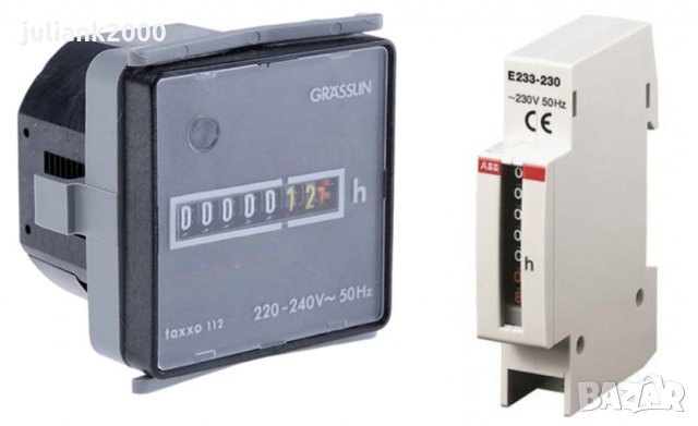 Hour meter Механичен брояч часове 230v-50Hz Моточасовник, снимка 2 - Други машини и части - 18684506