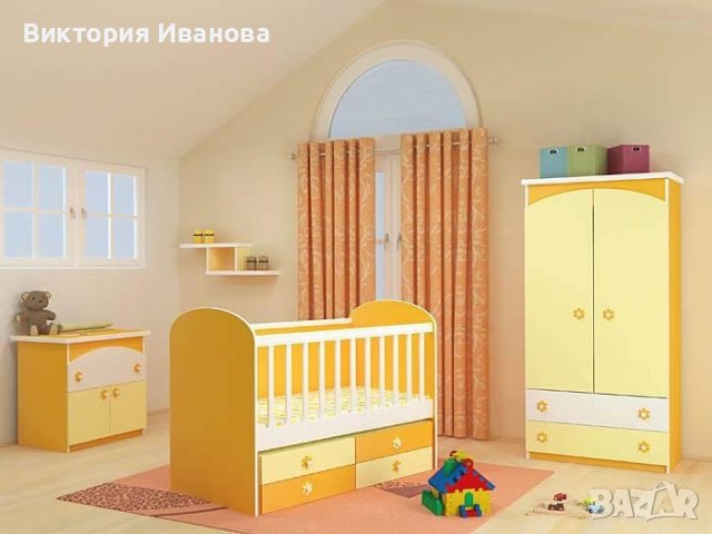 Детско легло Диана с люлеещ механизъм и матрак, снимка 4 - Мебели за детската стая - 40390574