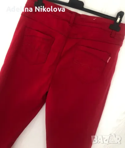 Панталон наситено червен цвят, снимка 5 - Панталони - 49751496
