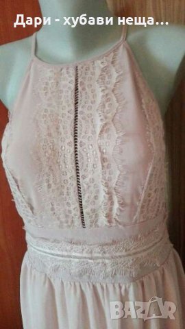 Дълга рокля в цвят пепел от рози👗🌹🌸S/M,M👗🌹🌸арт.2023, снимка 2 - Рокли - 33449844