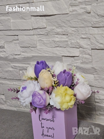 Ароматен букет от глицеринов сапун, снимка 6 - Изкуствени цветя - 53565059