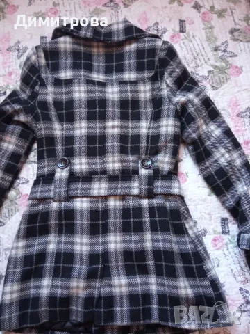Карирано палто М размер, снимка 3 - Палта, манта - 50434463