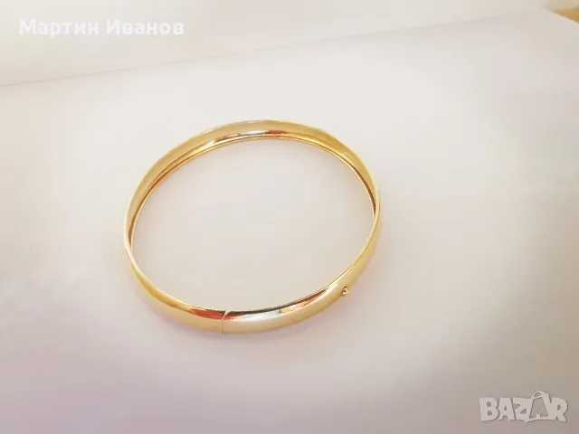 Златна гривна елипса класическа , снимка 8 - Гривни - 49578574