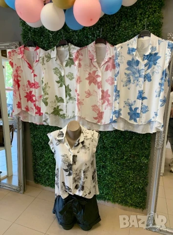 флорални ризи от лека материя 