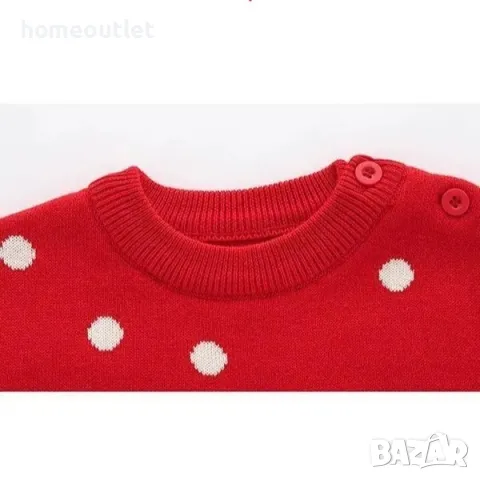 ПРОМОЦИЯ Коледен детски пуловер в три размера, червен с дядо Коледа , снимка 4 - Детски пуловери и жилетки - 48392467