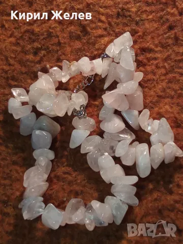 ВИНТИДЖ АРТ КОЛИЕ от НАТУРАЛНИ КАМЪЧЕТА МЛЕЧЕН КВАРЦ ПЛАНИНСКИ КРИСТАЛ 47346, снимка 10 - Колиета, медальони, синджири - 47283308