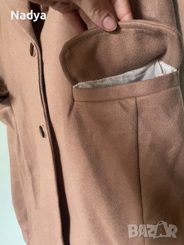 Дамско бежово палто, снимка 6 - Палта, манта - 43280392