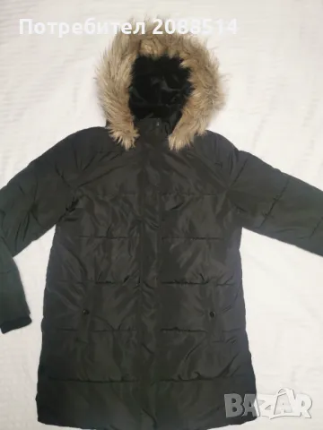 Топло черно зимно яке, снимка 7 - Якета - 47947540