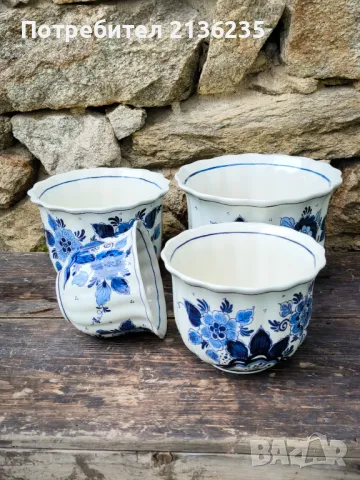 Порцеланови кашпи Делфт, снимка 2 - Антикварни и старинни предмети - 50049315