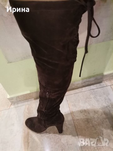 Намалям на 55 лв! Естествена кожа МНОГО ДЪЛГИ чизми Sara Pen N40, снимка 6 - Дамски ботуши - 37839158