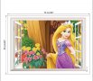 Рапунцел на прозорец самозалепващ стикер лепенка за стена мебел детска стая, снимка 3