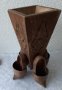 Дървен съд, поставка, цветарник или др с 4 скандинавски обувки сабо, снимка 9