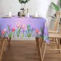 Декоративна покривка за маса с лилаво цвете с Великденска тематика, 3размера, снимка 5