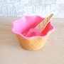 1504 Комплект купичка и лъжичка за сладолед, снимка 2