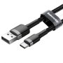 Кабел USB - Type C M/M 0.5m 3A Baseus CATKLF-AG1 Черна оплетка Quick Charge 3.0 Cable USB to Type-C, снимка 2