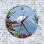 Стенен Часовник - Красив Пейзаж Голям Вулкан Със Снежен Връх