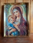 Диамантен гоблен Богородица-готов и рамкиран., снимка 3