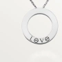 CARTIER Love White Gold Large Pendant Дамскo Колие, снимка 10