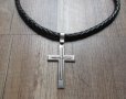 ланец естествена кожа и сребро - Amanuel Bozzi, снимка 4