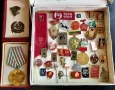 Колекция от значки и медали от социализма (50 бр), снимка 1