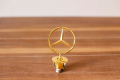 емблема за мерцедес Mercedes-Benz златна Gold 44мм, снимка 4
