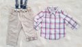 Риза и панталон за бебе 3-6 месеца, снимка 1 - Комплекти за бебе - 43551402