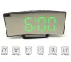 Настолен дигитален огледален часовник с LED цифри, термометър и аларма, снимка 2