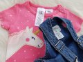 Ново боди Carter*s 6 месеца и дънков сукман H&M 6-9 месеца, снимка 4