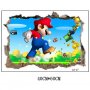 3D Супер Марио голям дупка Super Mario самозалепващ стикер лепенка за стена