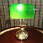Банкерска лампа - зелена, снимка 1 - Настолни лампи - 18134380