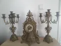 Комплект каминен часовник с два свещеника. , снимка 1