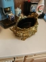 Масивна антикварна  бронзова фруктиера , снимка 5