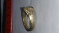 Перфектен стар пръстен сачан с БУКВА Х Ръчна ИЗРАБОТКА - 59681, снимка 5