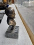 Малък бронзов бюст, фигура, статуетка, снимка 4